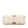 Gucci Calfskin and GG Canvas Nailhead Tote Secondhand