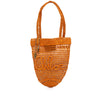 Secondhand Chloé Small Raffia Embroidered Logo Summer Banana Tote