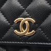 Chanel CC Square Quilted Caviar Wallet on Chain Secondhand