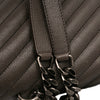Saint Laurent Large Chevron Sheepskin Monogram College Bag Secondhand