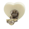 Chanel CC Resin Heart Clip On Earrings Secondhand