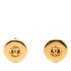 Chanel CC Gold Plated Round Clip On Earrings Secondhand