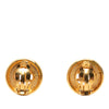 Chanel CC Gold Plated Round Clip On Earrings Secondhand