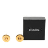 Chanel CC Gold Plated Round Clip On Earrings Secondhand