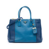 Prada Large Bicolor Saffiano Lux Galleria Double Zip Satchel Secondhand