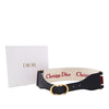 Dior Leather and Embroidered Canvas Wide Belt Secondhand