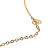 Dior Gold Plated Strass CD Logo Oval Pendant Necklace Secondhand