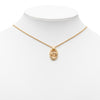 Dior Gold Plated Strass CD Logo Oval Pendant Necklace Secondhand