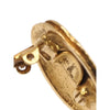 Chanel CC Gold Plated Round Clip On Earrings Secondhand