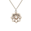 Chanel CC Brass Strass Flower Pendant Necklace Secondhand