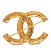 Secondhand Chanel CC Gold Plated Strass Brooch
