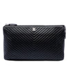 Chanel CC Chevron Caviar Zip Clutch Secondhand