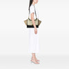 Celine Medium Tricolor Calfskin and Canvas Trapeze Satchel Secondhand