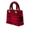 Dior Medium Embroidered Velvet Roses Lady D Lite Secondhand