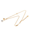 Louis Vuitton Gold Plated and Silver Plated Crystal Luckygram Game On Dice Pendant Necklace Secondhand