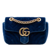 Gucci Small GG Marmont Matelasse Velvet Shoulder Bag Secondhand