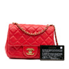 Secondhand Chanel Mini Square Classic Lambskin Pearl Crush Single Flap