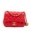 Chanel Mini Square Classic Lambskin Pearl Crush Single Flap Secondhand
