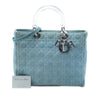 Dior Large Denim Cannage Acrylic Handles Lady Dior Secondhand