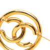 Chanel CC Gold Plated Round Brooch Secondhand
