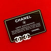 Chanel CC Silver Plated Lacquered Clip On Earrings Secondhand