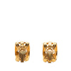 Chanel CC Gold Plated Hoop Clip on Earrings Secondhand