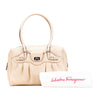 Ferragamo Leather Gancini Pleated Handbag Secondhand
