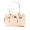 Ferragamo Leather Gancini Pleated Handbag Secondhand
