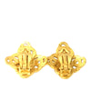 Chanel CC Gold Plated Diamond Clip On Earrings Secondhand