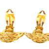Chanel CC Gold Plated Diamond Clip On Earrings Secondhand