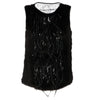 Gucci Black Mink and Lace Sleeveless Top - 2000s Second hand