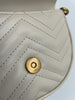 Gucci GG Marmont Half Moon Flap Crossbody Bag Matelasse Leather
