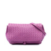 Secondhand Bottega Veneta Leather Intrecciato Flap Crossbody