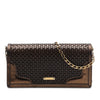 Secondhand Burberry Metallic Woven Calfskin and Suede Flap