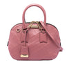 Secondhand Burberry Small Heritage Grain Check Embossed Orchard Bowling Bag