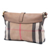 Secondhand Burberry Small House Check Canvas and Leather Horseshoe Milton Crossbody