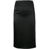 Chanel Black Silk Midi Skirt - '00s Second hand