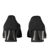 Ralph Lauren Black Satin Heeled Loafers - '90s Second hand