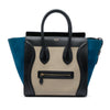 Secondhand Celine Mini Tricolor Calfskin and Nubuck Luggage Tote
