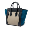 Secondhand Celine Mini Tricolor Calfskin and Nubuck Luggage Tote