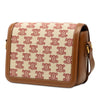 Secondhand Celine Teen Embroidered Canvas and Calfskin Triomphe Crossbody