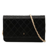 Secondhand Chanel Bicolor Satin Diamond Stitch Wallet On Chain