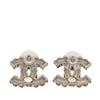 Secondhand Chanel CC Brass Strass Push Back Earrings