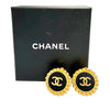 Secondhand Chanel CC Gold Plated and Enamel Button Clip On Earrings