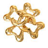 Secondhand Chanel CC Gold Plated Clover Brooch