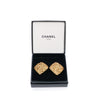 Secondhand Chanel CC Gold Plated Diamond Clip On Earrings