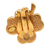 Secondhand Chanel CC Gold Plated Enamel Clover Clip On Earrings