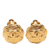 Secondhand Chanel CC Gold Plated Flower Clip On Earrings