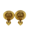 Secondhand Chanel CC Gold Plated Medallion Clip On Earrings