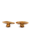 Secondhand Chanel CC Gold Plated Round Clip On Earrings